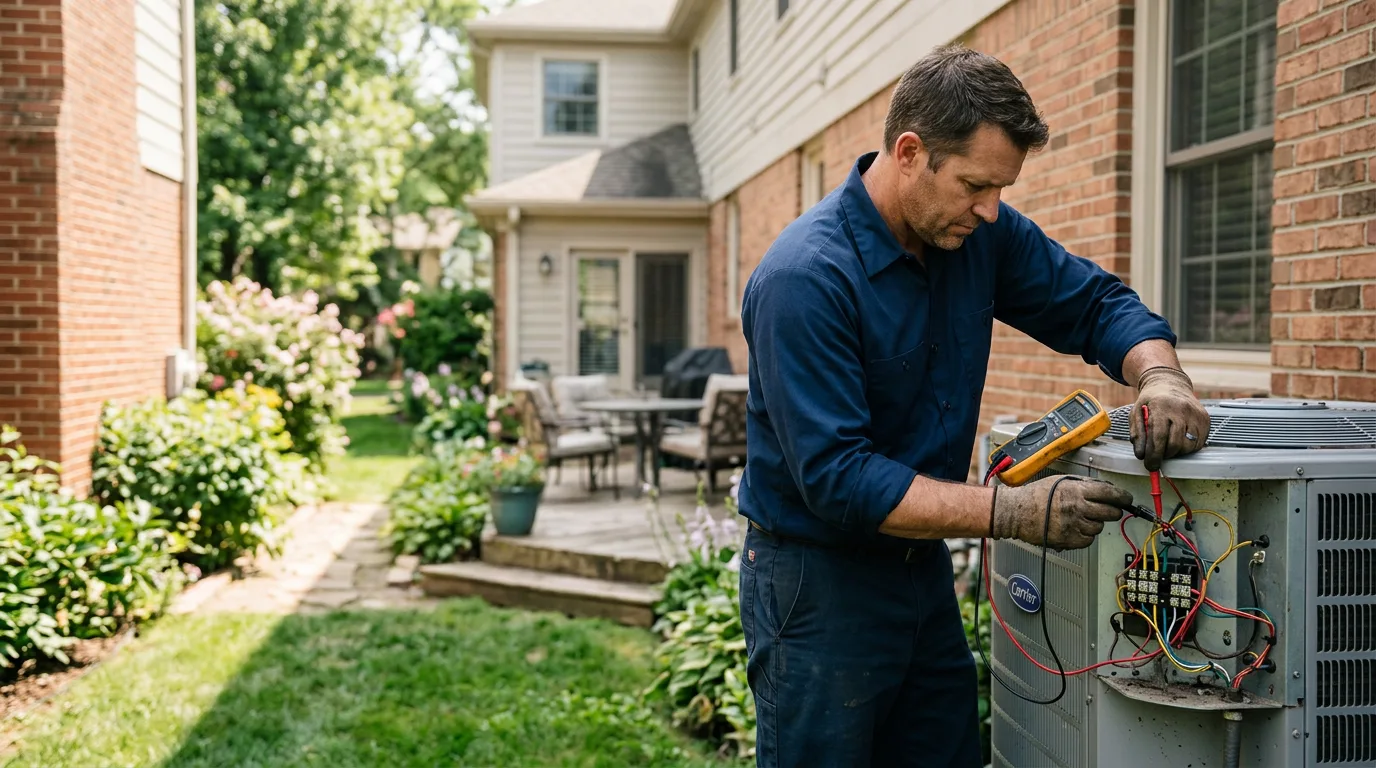 HVAC technician working near Portersville, PA